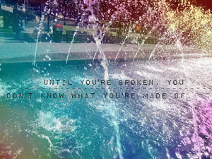 fountain, photography, quotes, rainbow, typography, water