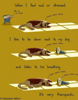 God made dogs for stress relief too