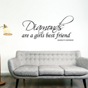 Home › Quotes › Marilyn Monroe Diamonds Wall Sticker Quote