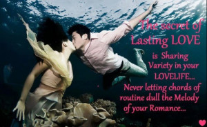 the secret of lasting love is sharing variety in your love life