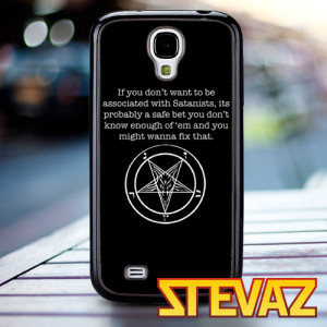 Pentagram baphomet quotes Case for iPhone 4/4s, Iphone 5, Samsung ...