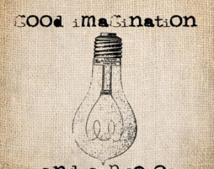 Antique Lightbulb Invention Edison Quote Illustration Digital Download ...