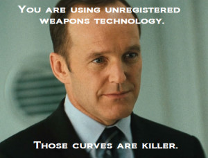 Agent Coulson pick up lines .. (damn baby, dem curves) More