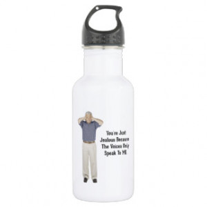 The Voices - Funny Sayings Quotes 18oz Water Bottle