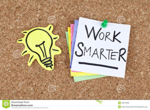 Inspirational Motivational Business Success Phrase Note Work Smarter