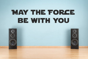 May The Force Be With You Star Wars Quote Matte Removable Wall Vinyl ...