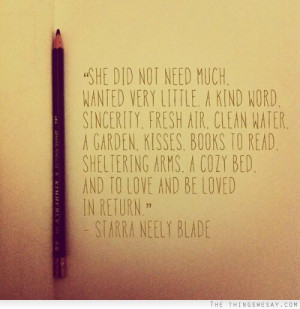 ... air clean water a garden kisses books to read sheltering arms a cozy