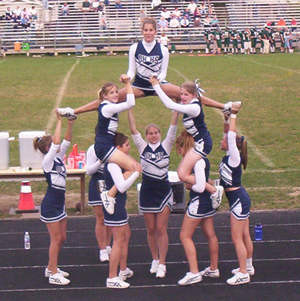 Grandview JV Cheerleaders - Split Pyramid