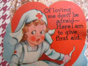 OOAK/Nurse's Valentine's Day Card by AllThingsDandy on Etsy, $5.00