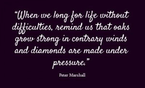 ... winds and diamonds are made under pressure.