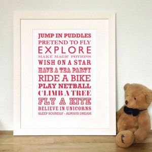 Christening Typographic Print - A4 - Makes for a great personalised ...