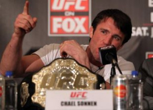 Chael Sonnen brought a fake belt to his rematch with Anderson Silva ...