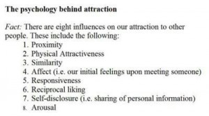 The psychology behind attraction...