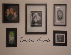 PRICELESS MOMENTS Vinyl wall lettering quotes and sayings photo wall ...