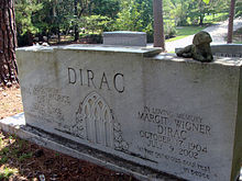 Dirac's grave in Roselawn Cemetery, Tallahassee, Florida . Also buried ...