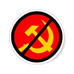 Anti Communism Stickers Anti-communist round stickers