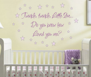 Violet Quotes Wallpaper Murals in Baby Bedroom Decoration Ideas