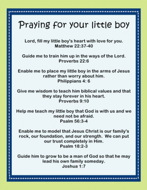 Praying for Your Little Boy - Printable