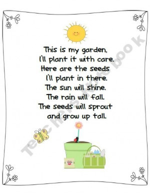 Planting Seeds Poem Freebie: Teachersnotebook Com, Seeds Poem, Lessons ...
