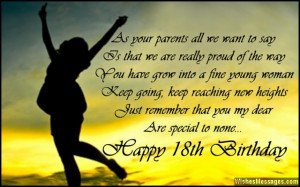 18th Birthday Wishes for Son or Daughter: Messages from parents to ...