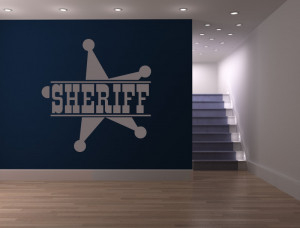 Sheriff Deputy Star Wall Sticker Home And Living Cowboy Art Decal ...