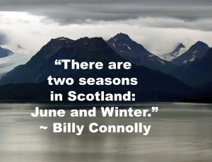 Inspirational winter quote about Scotland