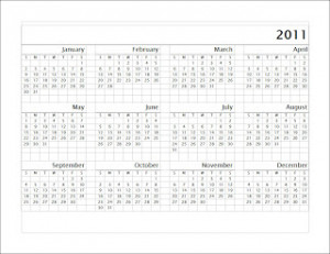 73427 Printable Yearly Calendar 2012