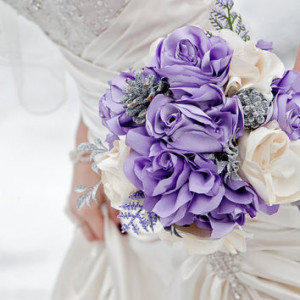 Custom fabric flower wedding bouquets satin roses you choose