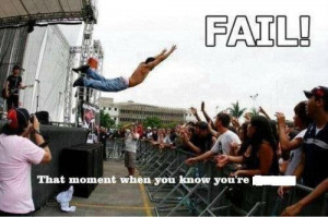 Stage Diving Epic Fail!