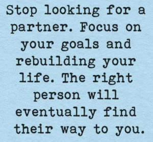 Stop looking for a partner