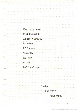quotes Typography writing rain fall poetry poem heartbreak typewriter ...