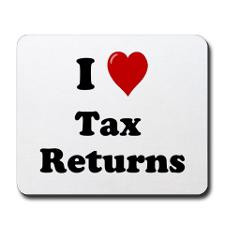 Tax Preparer Present - I Love Tax Returns Mousepad for