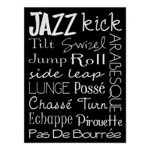 Jazz Dance Subway Art Poster