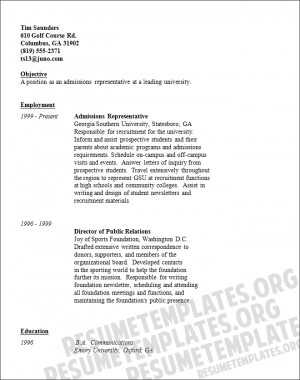Acting Resume Template Version