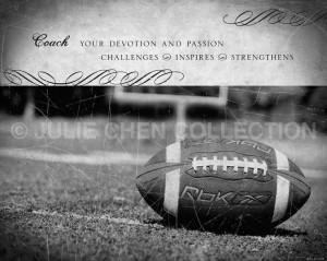 Football Coach Inspirational Art Keepsake 8x10 Fine Art Print Family ...