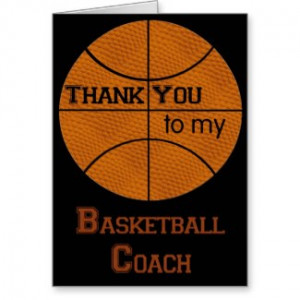Basketball Coach Thank You Card