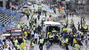 ... the 2013 Boston Marathon following an explosion in Boston on Monday