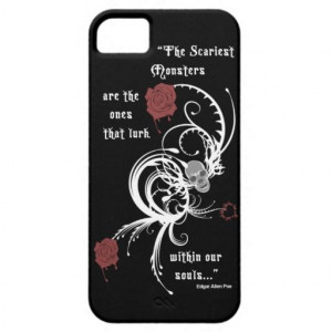 Scary Gothic Edgar Allen Poe Quote iPhone 5 Case