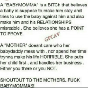 Baby Momma vs mother