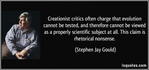 Creationist critics often charge that evolution cannot be tested, and ...