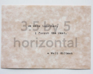 Typewriter Quote - Walt Whitman - T yped On Vintage Typewriter - We ...