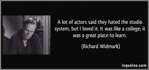 More Richard Widmark Quotes