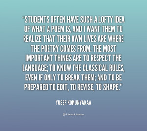 YUSEF KOMUNYAKAA QUOTES