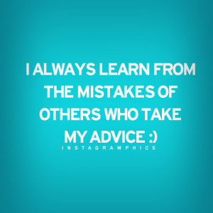 Always Learn From My Mistakes Quote Graphic