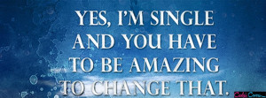 Yes I Am Single Facebook Cover