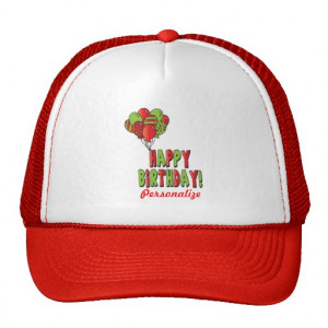 Red and Green Birthday Hat