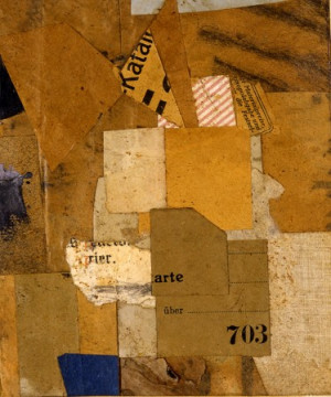 Kurt Schwitters, Untitled (Katan or 703), c. 1921, Fabric and paper ...