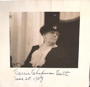 Original Carrie Chapman Catt Autographed Black and White Photo. Approx ...