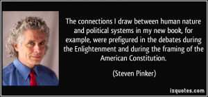 The connections I draw between human nature and political systems in ...