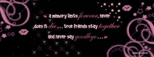 Never Say Goodbye Facebook Cover